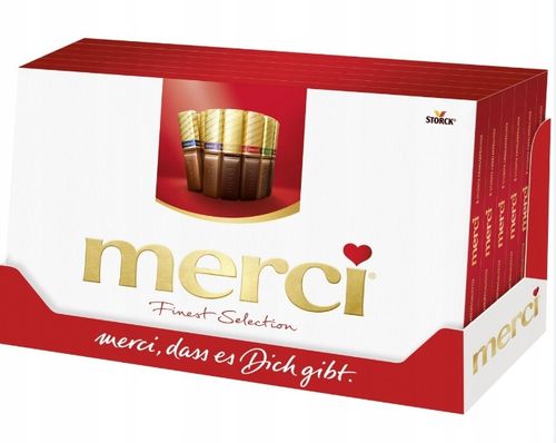 Podziękowanie dziękuje Bombonierka Merci 400g Storck prezent czekoladki na Arena.pl