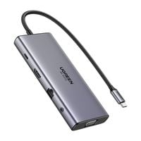 hub usb-c ugreen cm639, hdmi, vga, 2x usb-c 3.2 10gbps, 2x usb