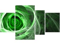 OBRAZ ZIELONA RÓŻA WE KTALACH KWIAT