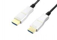 Kabel HDMI Accura Premium AOC 2.0 4K 30 FPS biało-czarny 1m