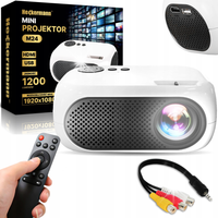 PROJEKTOR RZUTNIK 1080P LED PRZENOŚNY FULL HD PREZENT 1200 LUMENÓW