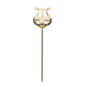 Lirka marszowa pulpit do trąbki kornetu prosta mosiądz Złota RMB Riedl 301