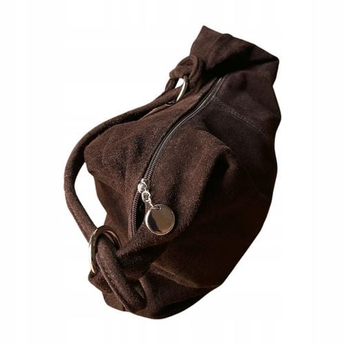 CZEKOLADOWA ZAMSZOWA TOREBKA WOREK BRĄZOWA TOREBKA ZAMSZ Vera Pelle na Arena.pl