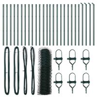 Ogrodzenie z słupkami Zielony 0,5 x 50 m Stal pokryta PCV