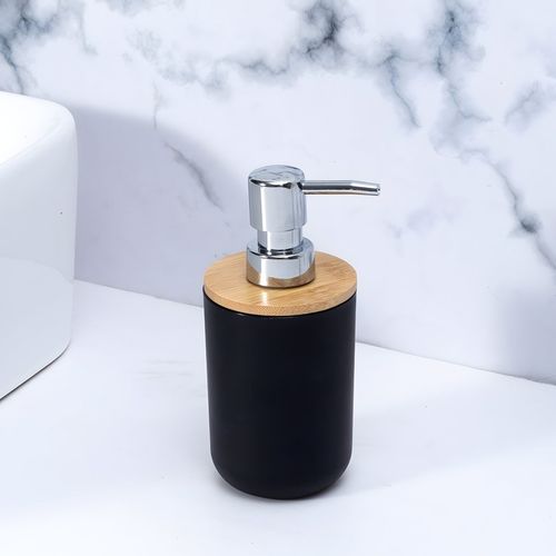 ZESTAW ŁAZIENKOWY 6 ELEMENTÓW AKCESORIA DO WC KOSZ DOZOWNIK CZARNY KOMPLET na Arena.pl