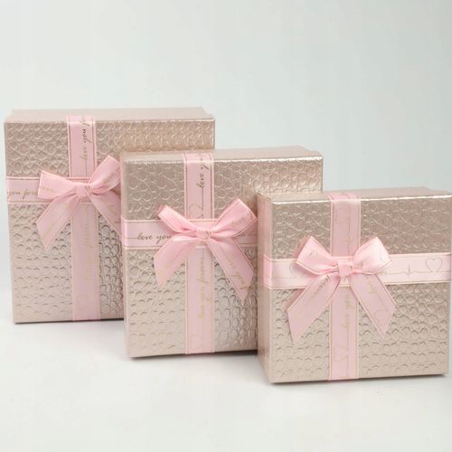 KPL 3 PUDEŁKA PREZENTOWE NA PREZENT URODZINOWY ŚWIĄTECZNY RÓŻNE ROZMIARY na Arena.pl