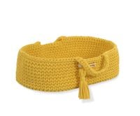 Kosz Mojżesza BOHO bawełniany nosidełko dla lalek - żółty