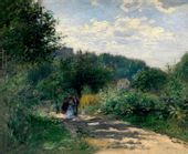 A Road in Louveciennes, Auguste Renoir - plakat 84,1x59,4 cm