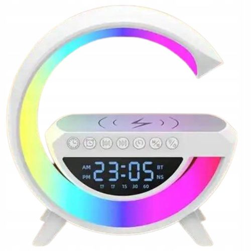 Lampka LED GAMINGOWA RGB Głośnik Ładowarka INDUKCYJNA QI Zegar Radio budzik na Arena.pl