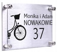 Tabliczka ADRESOWA twoje dane 30x20 dibond plexi + DYSTANSE montażowe