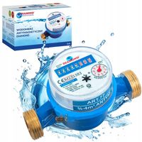 WODOMIERZ LICZNIK WODY ZIMNEJ DN20 3/4 4,0m3 LEGALIZACJA 2030 DIAMOND G 1"