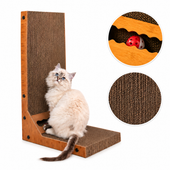 drapak dla kota tekturowy z zabawką piłką xl 40x26x60cm kot11
