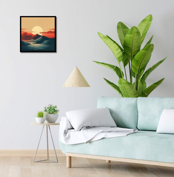 Plakat 40x40cm Zachód Słońca nad Górami zdjęcie 4