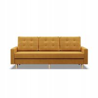 KANAPA w Stylu Skandynawskim BLANK ŻÓŁTA MIODOWA KRONOS Rozkładana Wygodna
