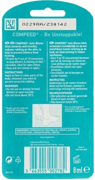 COMPEED Sztyft przeciw pęcherzom i otarciom 8 ml zdjęcie 2