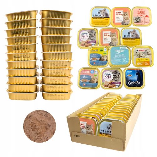 Karma Mokra dla kota Mix Smaków 34x 100g /85g Zestaw Różnych Producentów na Arena.pl