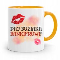 Dla Bankiera Kubek Żółty Na Prezent Na Urodziny Z Nadrukiem Ze Zdjęciem