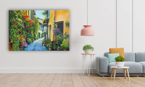 OBRAZ NA PŁÓTNIE 063 Miejska alejka 60x40cm na Arena.pl