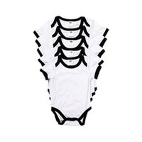 Body dziecięce z krótkim rękawem do sublimacji - czarna lamówka M