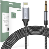 TECH-PROTECT ULTRABOOST LIGHTNING TO AUX MINI JACK 3.5MM CABLE 100CM BLACK