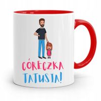 Kubek Czerwony Prezent Dla Córki Córeczka Tatusia Z Nadrukiem Ze Zdjęciem