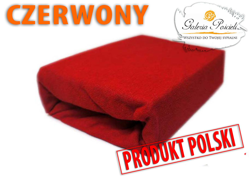 Prześcieradło frotte 160x200cm CZERWONY zdjęcie 2