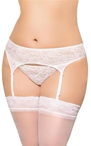 Garterbelt 3316 - Plus Size - White 2Xl zdjęcie 1