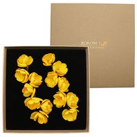 Kolczyki PIWONIE żółte wiszące eleganckie kwiatowe KOKONET 6-0028