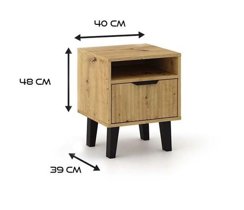 Szafka nocna Scandi 1S SLIM DĄB ARTISAN na Arena.pl