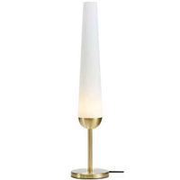 Stołowa lampka tuba BERN 107904 Markslojd modernistyczna szkło białe mosiądz