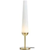 Stołowa lampka tuba BERN 107904 Markslojd modernistyczna szkło białe mosiądz