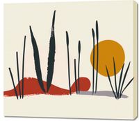 Obraz 100x90cm Trzcina przy Zachodzie