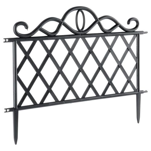 Płotek ogrodowy czarny 48x27 cm 8 szt. na Arena.pl