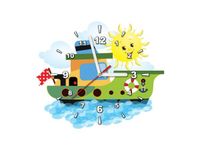 40X40CM ZEGAR ZIELONY KUTER OBRAZ