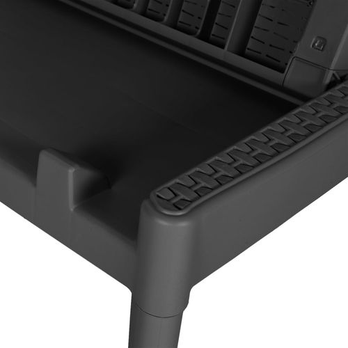 Leżak, antracytowy, 186x60x29 cm, PP na Arena.pl