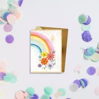 Mini Karnet B8 Tęcza Z Kwiatami