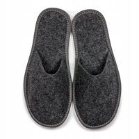 FILCOWE KAPCIE DAMSKIE GRAFIT PEŁNE KLAPKI DOMOWE