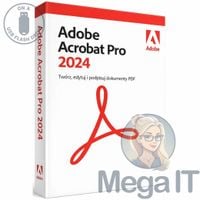 Acrobat Pro 2024 -  Licencja Wieczysta (LifeTime) - Windows - Licencja Biznes - BOX (USB)