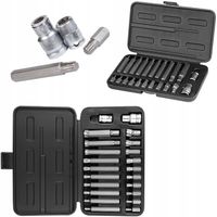 BITY KOŃCÓWKI ZESTAW BITÓW 22 ELEMENTY TORX T20 - T70 STAL S2 WALIZKA MOCNE