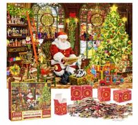 Kalendarz adwentowy dla dzieci puzzle Św. Mikołaj z listem 1008 elementów