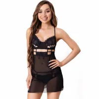 livco corsetti maia 20247 babydoll i stringi, czarne, l/xl
