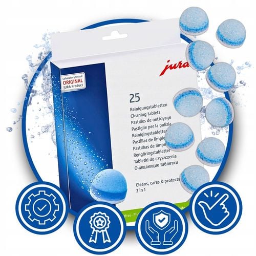 3-Fazowe Tabletki Czyszczące do Ekspresu Jura 25045 Trójfazowe 25 na Arena.pl