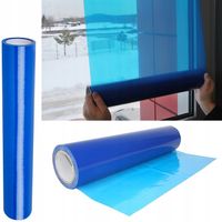 FOLIA OCHRONNA SAMOPRZYLEPNA NIEBIESKA 75m UV OKNA SZYBY GRUBA