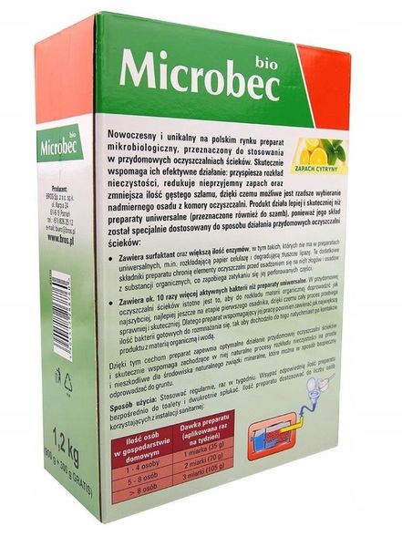 Bakterie do szamba preparat do oczyszczalni 1kg + żel do WC gratis zdjęcie 3
