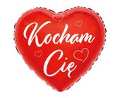 Balon foliowy serce Kocham Cię czerwony walentynki 45 cm