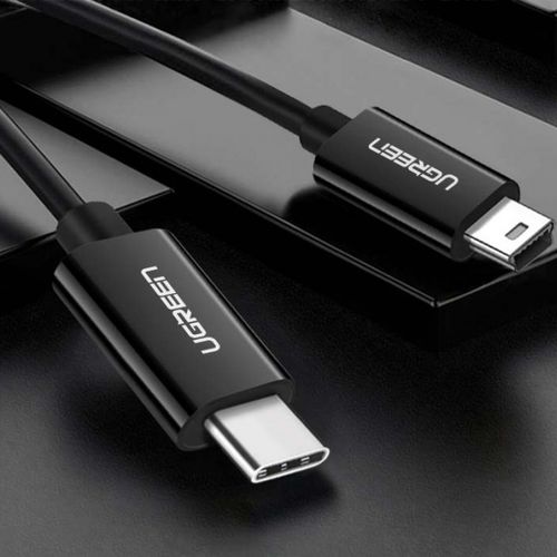 kabel przewód usb-c - miniusb 480mbps 1m czarny na Arena.pl
