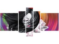 OBRAZ STEREO WOMAN TWARZ ABSTRAKCJA MULTIKOLOR