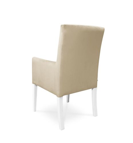 Fotel CAROL / beżowy / noga biała / R21 na Arena.pl