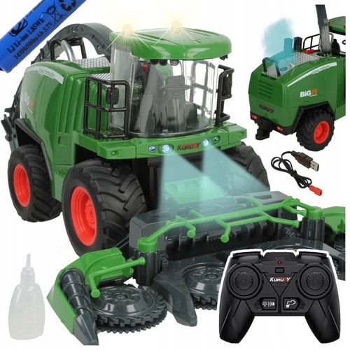 Zdalnie Sterowany Kombajn Ruchome Elementy Świeci DYM Prezent dla 5 6 Latka na Arena.pl