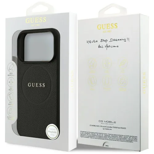 etui guess grained ring magsafe do iphone 17 pro - czarne na Arena.pl